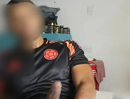 Colombian Soccer Player Enjoying