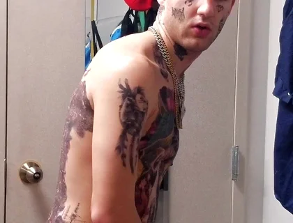Face Tatted Dildo Fucking