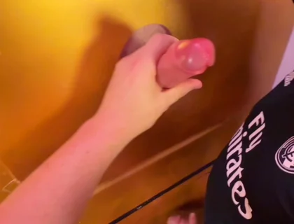 Xl Cock Double Blowjob at the Gloryhole