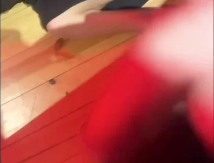 Amateur Boy Pissing in a Glass Held in His Friend's Mouth