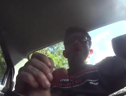 Jerking off in the Car