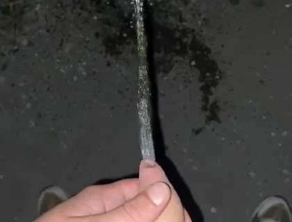 Teen Boy Pissing Outdoor