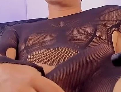 Good Boy Femboy Ken Masturbates in Tights and Asks to Be Watched