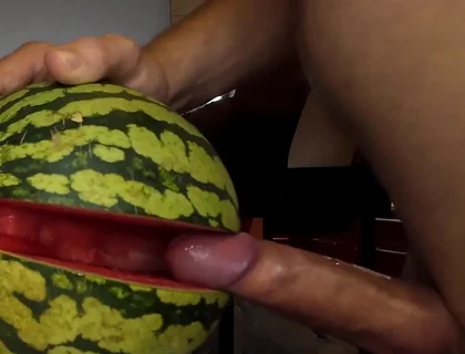 My Way of Beeing a Vegan. Fucking a Watermelon