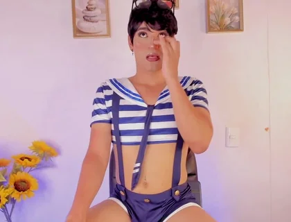 Cute Femboy, Dressed as a Whore, Asks for Someone to Take Care of Him