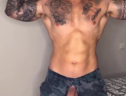 My Big Military Cock Cums with No Touch and Talking Dirty