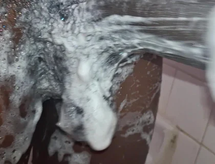 Cms Cleaning His Big Black Uncut Cock