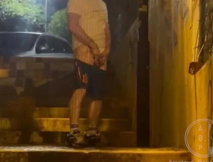 Straight Boy Caught Peeing in the Street for the Second Time in the Same Night - Homemade Video