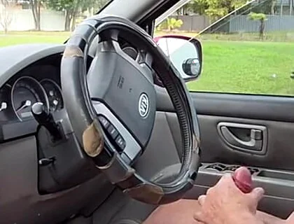 Wank off in the Car