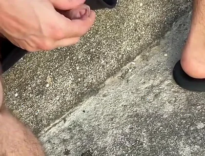 Amateur Straight Boy Lost a Bet He Has to Expose His Cock in the Street and Either Piss or Cum