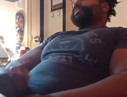 BBC Bear Cam Show Jerk and Cum