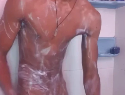 Wet BBC in Shower Fucking My Fleshlight Until Cumshot Black20one