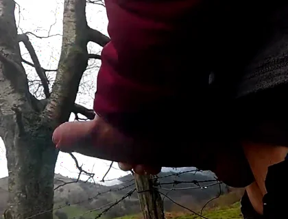 Man with a Cock Fat and Long Massages Her on the Mountain, a Goatherd Interrupted