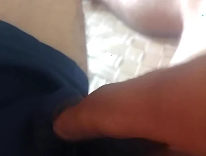 Look Guys How I Am Shaking My Penis Firmly and Pulling Out the Water