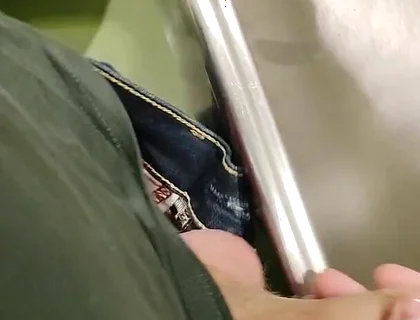 Young Skninny Boy Piss on the Train