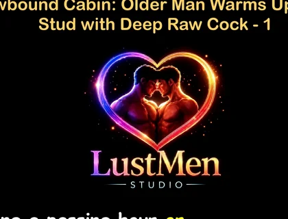 English Audio Gay Sex Story - Snowbound Cabin Older Man Warms up Young Stud with Deep Raw Cock - Part 1