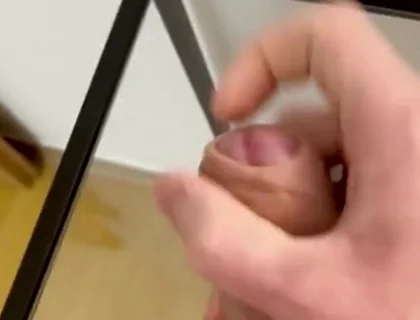 Fresh Cum on a Glass Table