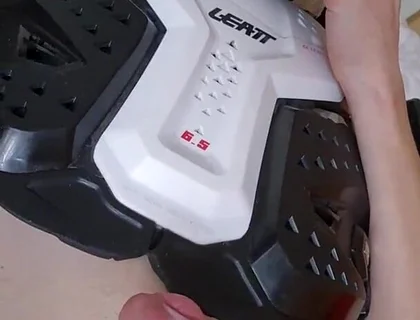 When Wear Motocross Protection, I Love Jerking off My Big Cock