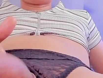 Foamy Cock After Cumming Plays with Her Cock