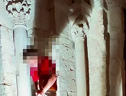 Excessive Cumshot in a Super Risky Place