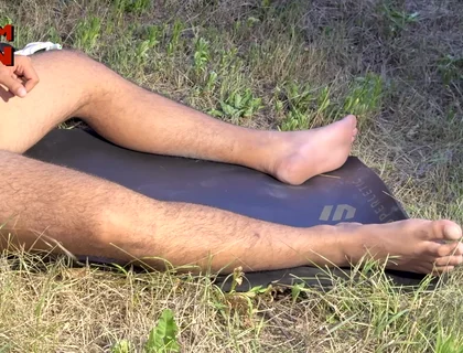 Huge Arab Alpha Brought His Big Feet, Big Cock and Balls Full to the Max