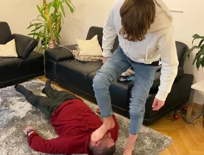 Master k stinky feet licking