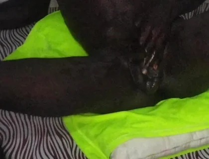 African Boy Wanking His Long BBC and Ended with Hot Cum