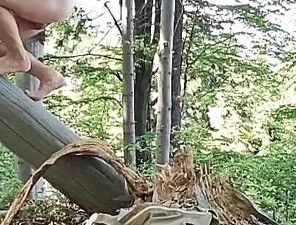 Hardcore Outdoor: Rough Handjob in Fresh Air