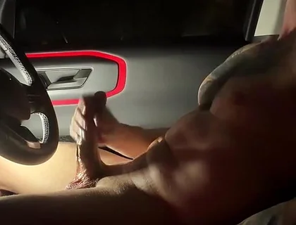 Car Masturbate and Cum