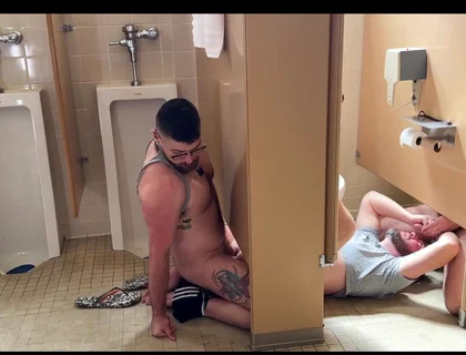 Group Fun in the Gym Bathroom