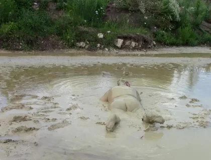 Me Playing in Deep Light Mud
