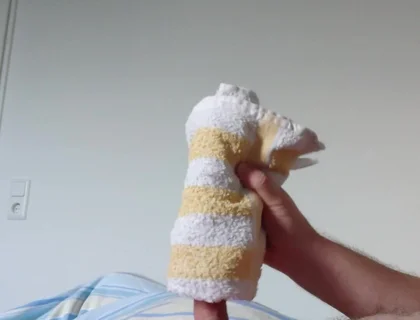 Small Cock Having Fun with the Towel