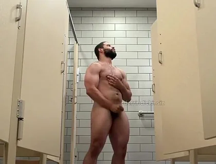 Beefy Muscle Locker Room Showers