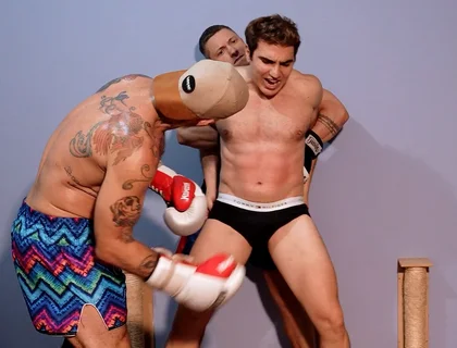 2x1 Hard Gutpunching and Ballbusting No Mercy
