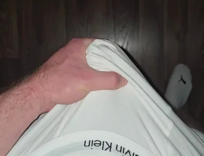Heavy Load! German-russian Squirts Through the Fabric of the White Ck Boxers!