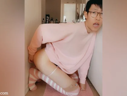 Skinny Asian Boy Loves Taking It From Behind