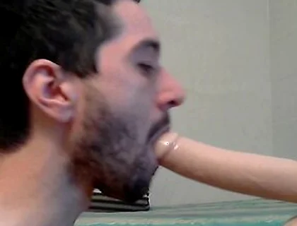 Suck And Fuck Bandit Dildo While In Chastity