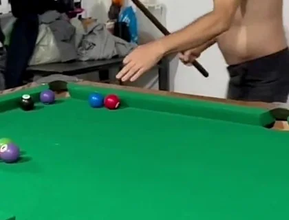Sr Carmona and Victor Ferraz Playing Naked Billiards