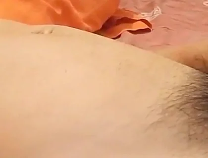Worship Twink's Big Hairy Cock and Balls, Wank on Boy's Dark Full Bush Pube, Soft Silk Skin