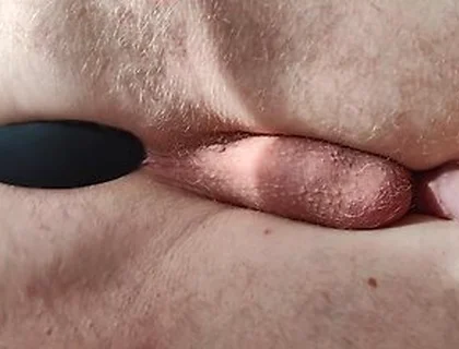 Anal Play With Silicone Butt Plug