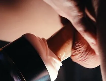 Rotation + Hands-free = Awesome Orgasm! Jerking Off A Big Hot Dick With A Sex Toy Acmejoy - Yan Pink