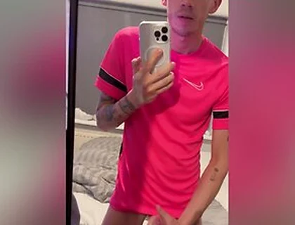 Playing With My Big Dick And Cumming All Over My Mirror