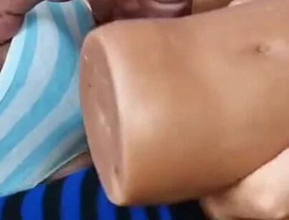 Femboy's Pussy Holes Filled with Cum From Two Huge Cocks