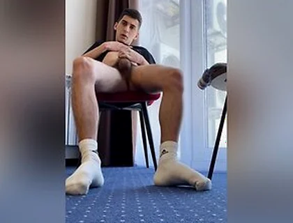 Hairy Legs White Socks Handjob