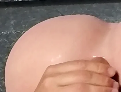 Closeup Anal Fucking Ass Doll with Uncut Natural Big Dick