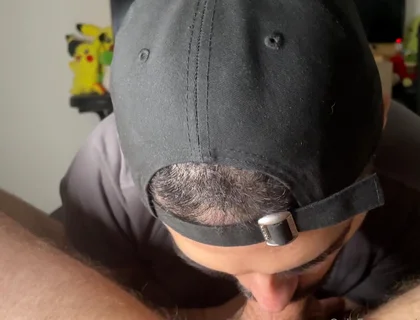 Cumshot in Mouth Sucking and Deepthoat My Friend Big Hard Dick