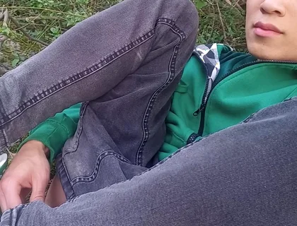 Jon Arteen Gay Twink's Soft Strokes Risky Outdoor, Caught or Not