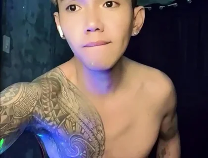 Inked Horny Twink Performed in a Live Webcam Show