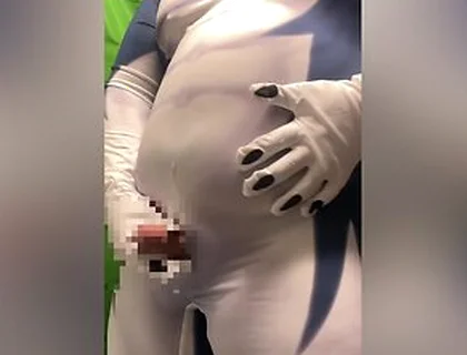 Japanese Chubby Masturbating In A Suit