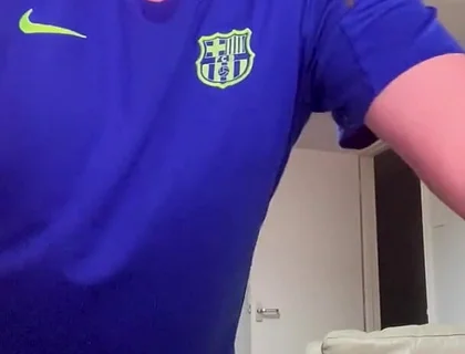My Blue Football Shirt with Stocking on